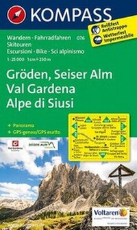 Abbildung von: Gröden, Seiser Alm, Val Gardena, Alpe di Siusi - KOMPASS-Karten