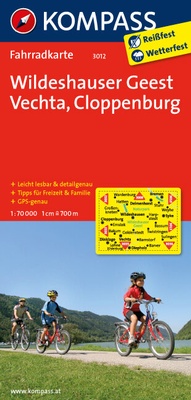 Abbildung von: KOMPASS Fahrradkarte Wildeshauser Geest - Vechta - Cloppenburg - KOMPASS-Karten