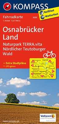 Abbildung von: KOMPASS Fahrradkarte Osnabrücker Land, Naturpark TERRA.vita, Nördlicher Teutoburger Wald - KOMPASS-Karten