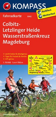 Abbildung von: KOMPASS Fahrradkarte 3042 Colbitz-Letzlinger Heide - Wasserstraßenkreuz Magdeburg 1:70.000 - KOMPASS-Karten