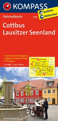Abbildung von: KOMPASS Fahrradkarte 3083 Cottbus - Lausitzer Seenland 1:70.000 - KOMPASS-Karten