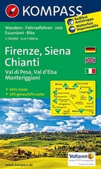 Abbildung von: KOMPASS Wanderkarte Firenze, Siena, Chianti, Val di Pesa, Val d'Elsa, Monteriggioni - KOMPASS-Karten