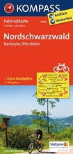 Cover: KOMPASS Fahrradkarte 3094 Nordschwarzwald - Karlsruhe - Pforzheim 1:70.000 - KOMPASS-Karten