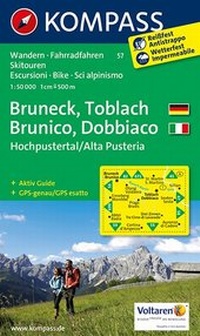 Abbildung von: KOMPASS Wanderkarte Bruneck /Toblach /Hochpustertal - Brunico /Dobbiaco /Alta Pusteria - KOMPASS-Karten