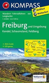 Abbildung von: Freiburg und Umgebung - Kandel - Schauinsland - Feldberg - KOMPASS-Karten