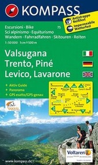 Abbildung von: Valsugana - Trento - Piné - Levico - Lavarone - KOMPASS-Karten