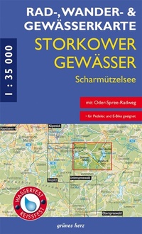 Abbildung von: Rad-, Wander- und Gewässerkarte Storkower Gewässer, Scharmützelsee - grünes herz