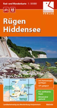 Abbildung von: Rad- und Wanderkarte Rügen - Hiddensee - Klemmer-Verlag