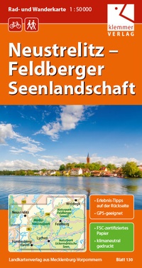Abbildung von: Rad- und Wanderkarte Neustrelitz - Feldberger Seenlandschaft - Klemmer-Verlag