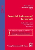Cover: Berufsziel Rechtsanwalt-Fachanwalt. - Verlag Wissenschaft & Praxis