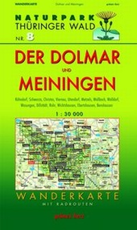 Abbildung von: Wanderkarte Der Dolmar und Meiningen - grünes herz