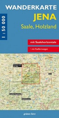 Abbildung von: Wanderkarte Jena, Saale, Holzland - grünes herz