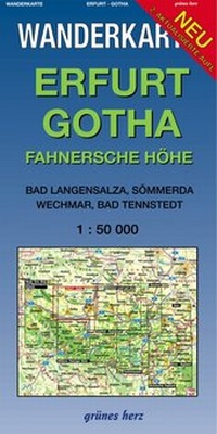 Abbildung von: Wanderkarte Erfurt, Gotha - grünes herz
