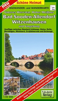 Abbildung von: Radwander- und Wanderkarte Unteres Werratal, Hoher Meißner, Bad Sooden-Allendorf, Witzenhausen und Umgebung - Barthel, A