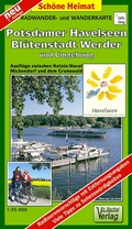 Cover: Radwander- und Wanderkarte Potsdamer Havelseen, Bl&uuml;tenstadt Werder und Umgebung - Barthel, A