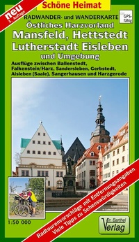 Abbildung von: Radwander- und Wanderkarte Östliches Harzvorland, Mansfeld, Hettstedt, Lutherstadt Eisleben und Umgebung - Barthel, A