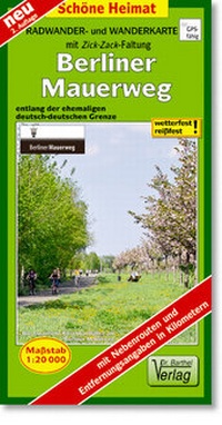 Abbildung von: Radwander- und Wanderkarte Berliner Mauerweg mit Zick-Zack-Faltung - Barthel, A