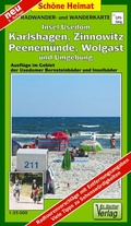 Abbildung von: Radwander- und Wanderkarte Insel Usedom, Karlshagen, Zinnowitz, Peenemünde, Wolgast und Umgebung - Barthel, A