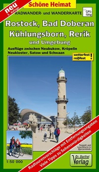 Abbildung von: Radwander- und Wanderkarte Rostock, Bad Doberan, Kühlungsborn, Rerik und Umgebung - Barthel, A