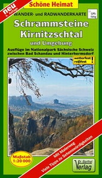Abbildung von: Wander- und Radwanderkarte Schrammsteine, Kirnitzschtal und Umgebung - Barthel, A
