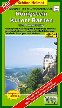 Abbildung von: Radwander- und Wanderkarte Königstein, Kurort Rathen und Umgebung - Barthel, A
