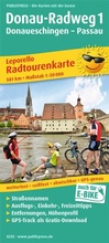 Cover: Publicpress Leporello Radtourenkarte Donau-Radweg 1, Donaueschingen, Passau 1:50.000 - freytag & berndt