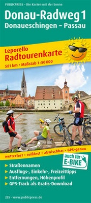Abbildung von: Donau-Radweg 1, Donaueschingen - Passau - Freytag-Berndt und ARTARIA