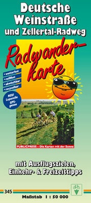 Abbildung von: Radwanderkarte Deutsche Weinstraße und Zellertal-Radweg - PUBLICPRESS