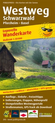 Abbildung von: Westweg Schwarzwald, Pforzheim - Basel - Freytag-Berndt und ARTARIA