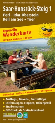 Abbildung von: Saar-Hunsrück-Steig 1, Perl - Idar-Oberstein, Kell am See - Trier - Freytag-Berndt und ARTARIA