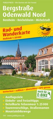 Abbildung von: Bergstraße Odenwald Nord, Bensheim - Reichelsheim - Michelstadt - Freytag-Berndt und ARTARIA