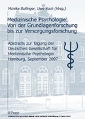 Cover: Medizinische Psychologie: Von der Grundlagenforschung bis zur Versorgungsforschung - Pabst Science Publishers
