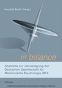 Cover: in balance. - Pabst Science Publishers