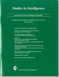 Cover: Studies in Intelligence - Government Printing Office