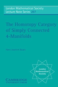 Abbildung von: The Homotopy Category of Simply Connected 4-Manifolds - Cambridge University Press