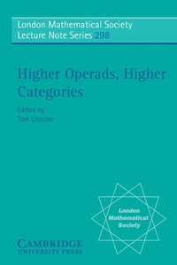 Abbildung von: Higher Operads, Higher Categories - Cambridge University Press