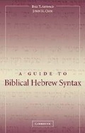 Cover: A Guide to Biblical Hebrew Syntax - Cambridge University Press