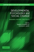 Cover: Developmental Psychology and Social Change - Cambridge University Press