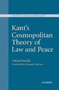 Cover: Kant's Cosmopolitan Theory of Law and Peace - Cambridge University Press