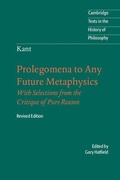 Cover: Immanuel Kant: Prolegomena to Any Future Metaphysics - Cambridge University Press