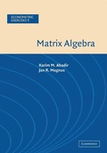 Cover: Matrix Algebra - Cambridge University Press