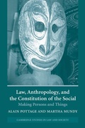 Cover: Law, Anthropology, and the Constitution of the Social - Cambridge University Press