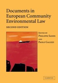 Bild: Documents in European Community Environmental Law - Cambridge University Press