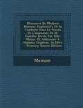 Cover: Memoires de Madame Manson - Nabu Press