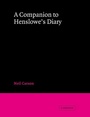 Cover: A Companion to Henslowe's Diary - Cambridge University Press