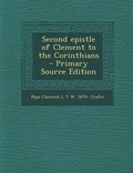 Cover: Second Epistle of Clement to the Corinthians - Nabu Press