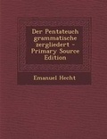 Cover: Der Pentateuch Grammatische Zergliedert - Primary Source Edition - Nabu Press