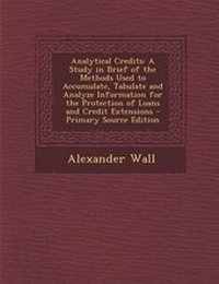 Enlarge image Cover: Analytical Credits - Nabu Press