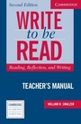 Cover: Write to be Read Teacher's Manual - Cambridge University Press