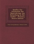 Cover: Quellen Zur Geschichte Des Bauernkriegs Aus Rotenburg an Der Tauber - Nabu Press